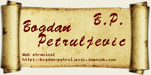 Bogdan Petruljević vizit kartica